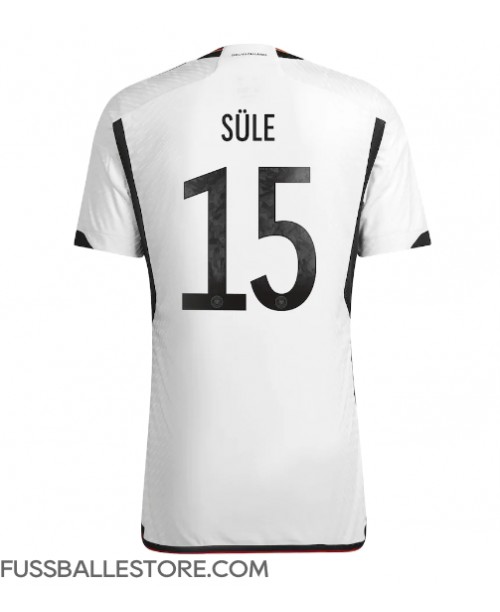 Günstige Deutschland Niklas Sule #15 Heimtrikot WM 2022 Kurzarm